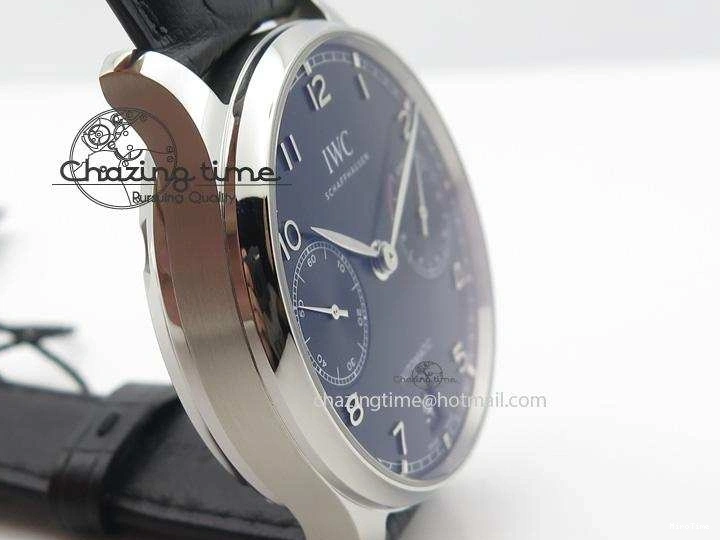 MIROTIME 0205 Practical Portuguese Real PR IW500109 ZF 1:1 Best Edition Black Dial On Black Leather Strap A52010 V 7308